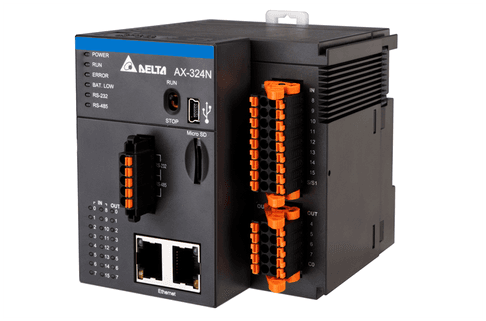 Delta introduces the AX-300N and AX-324N compact mid-range PLC controllers.